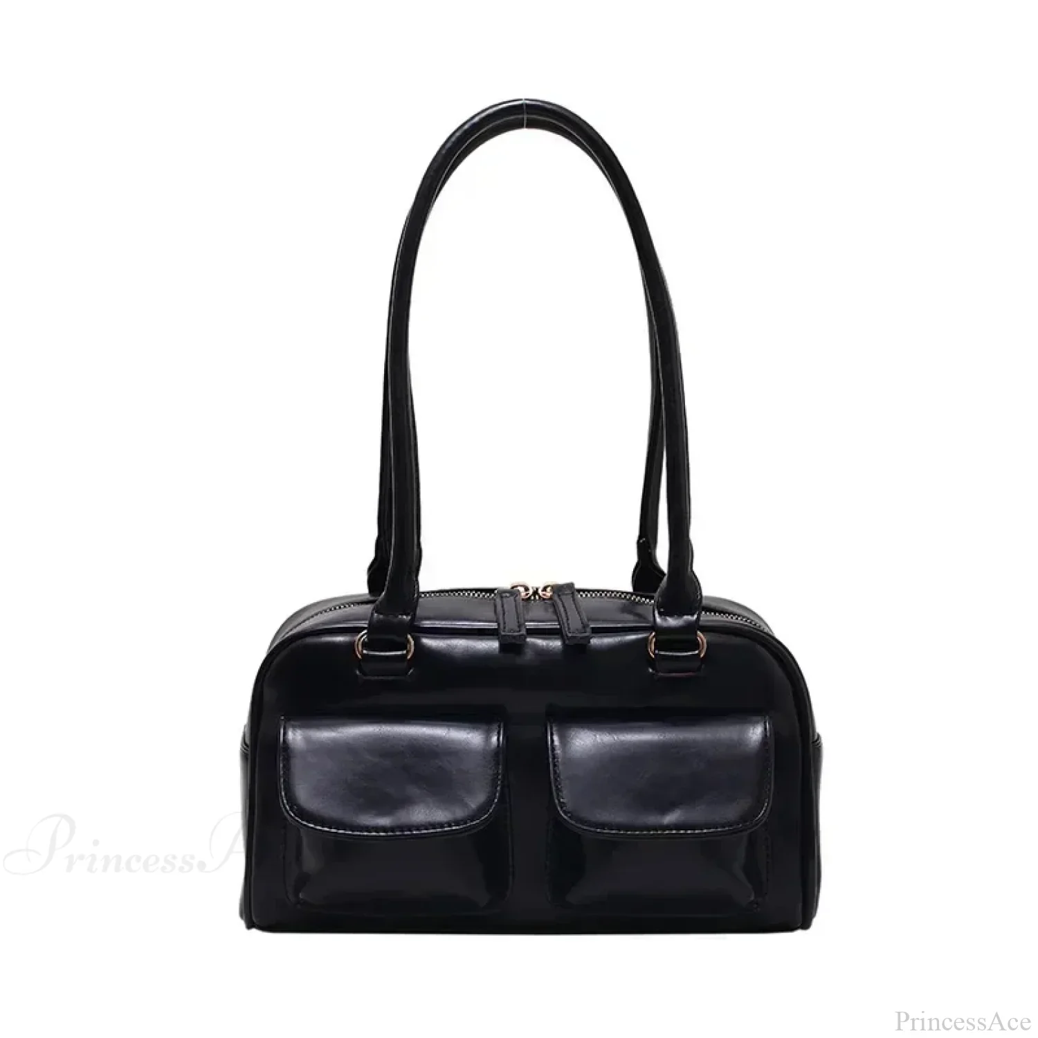 Red Patent Leather Hobo Shoulder Bag - Image 7