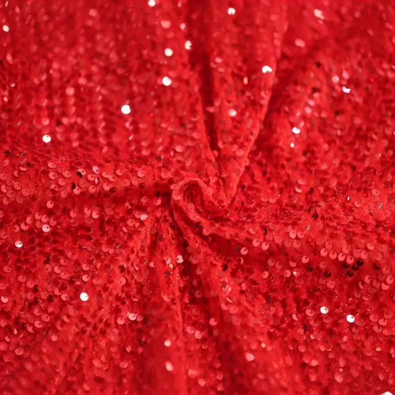 Red Sequins Bodycon Maxi Evening Party Dresses Sexy Hollow One Party Dress - Image 3