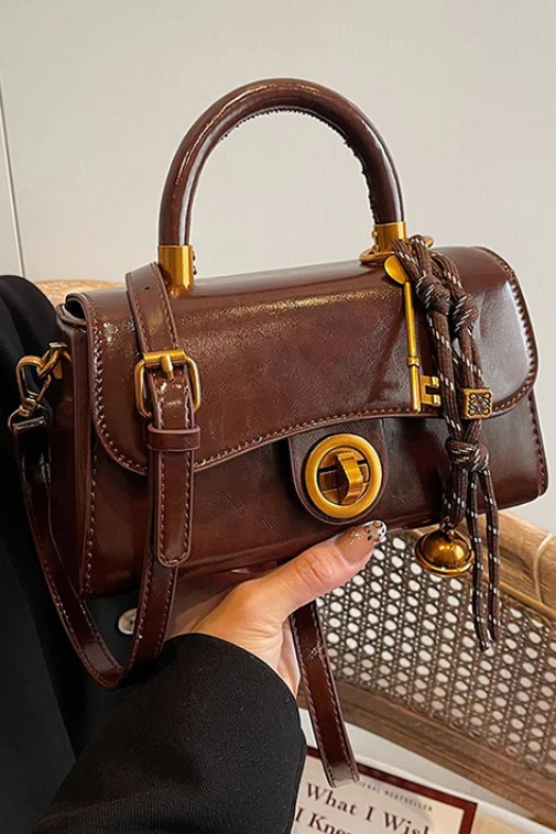 Red Square Mini Bag Handheld Shoulder Crossbody Bag - Image 10