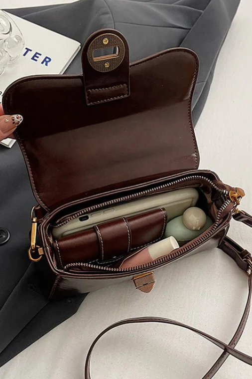 Red Square Mini Bag Handheld Shoulder Crossbody Bag - Image 13