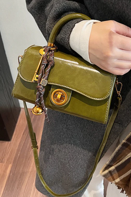 Red Square Mini Bag Handheld Shoulder Crossbody Bag - Image 6