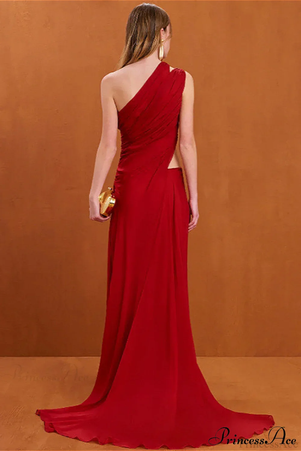 Red Sweet Bridesmaid Party Dress - Image 5