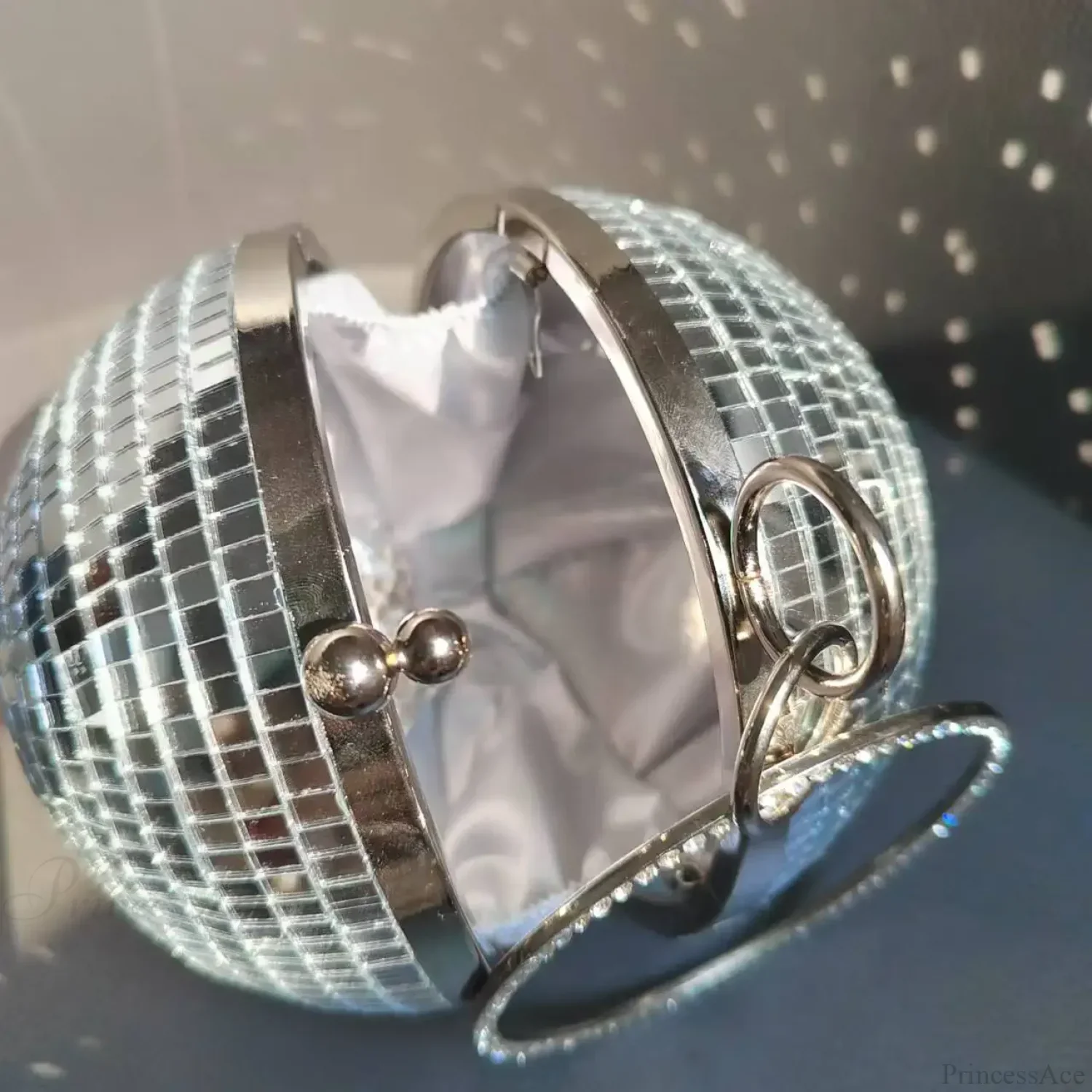 Reflective Disco Ball Party Clutch Wristlet - Image 6