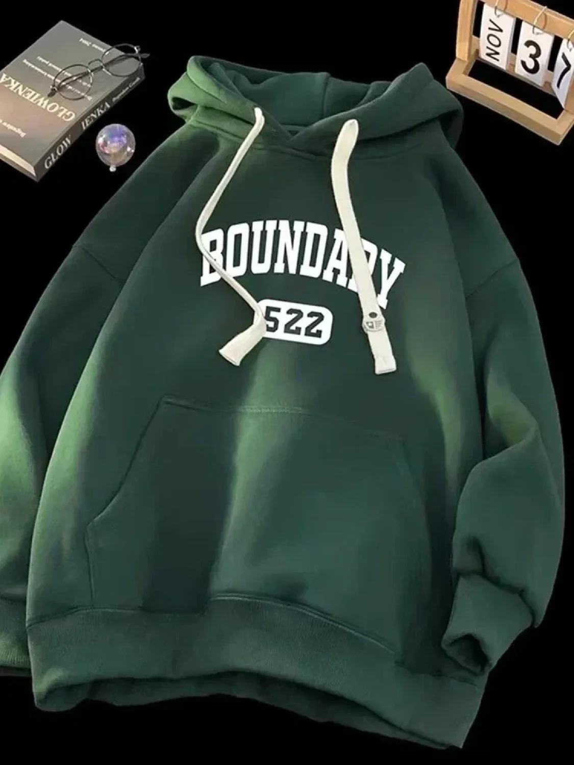 Retro Casual High Street Letter Hoodie - Image 9