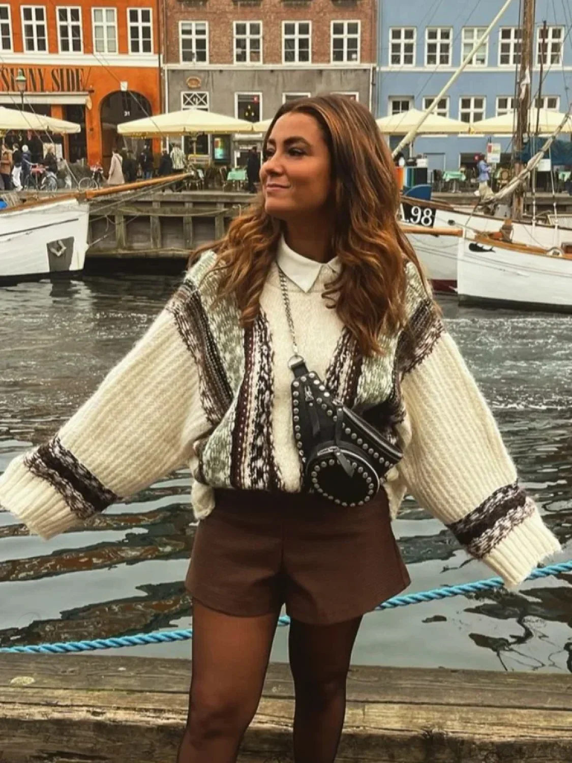 Retro Crochet V-neck Oversize Cardigan - Image 2