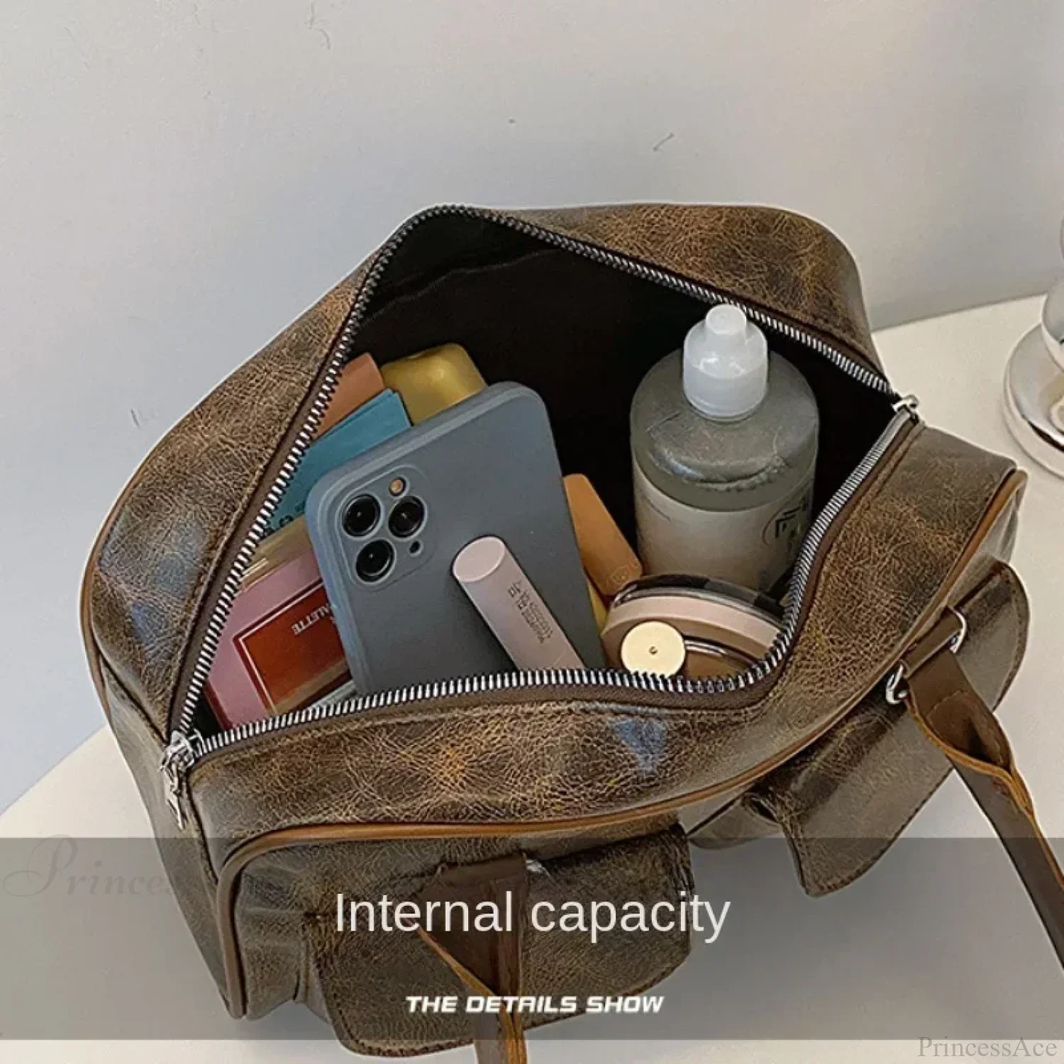 Retro Double Pockets Small Shoulder Bag - Image 4