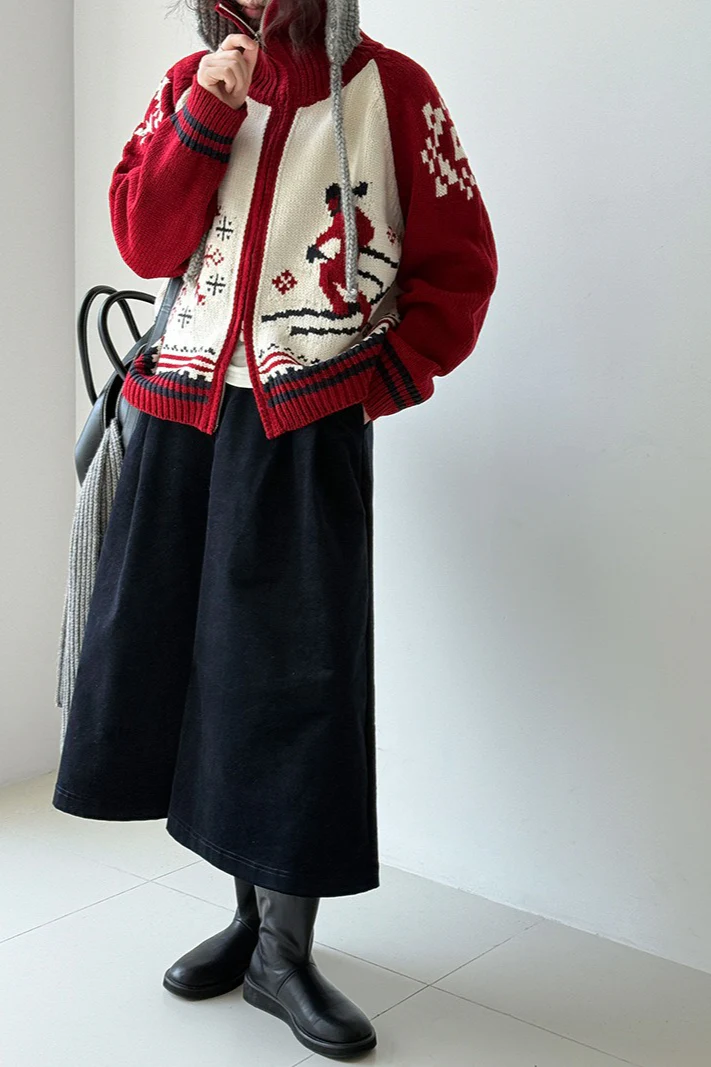 Retro Double Zip Cardigan - Image 3