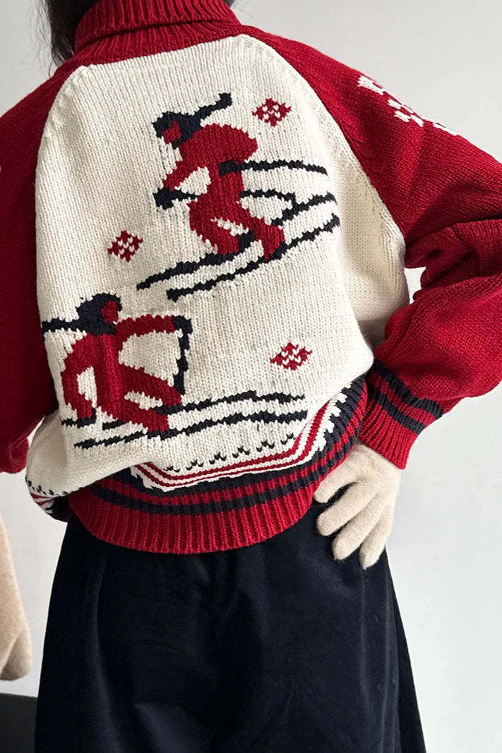 Retro Double Zip Cardigan - Image 5