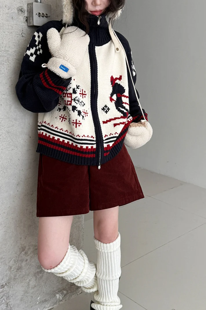 Retro Double Zip Cardigan - Image 7
