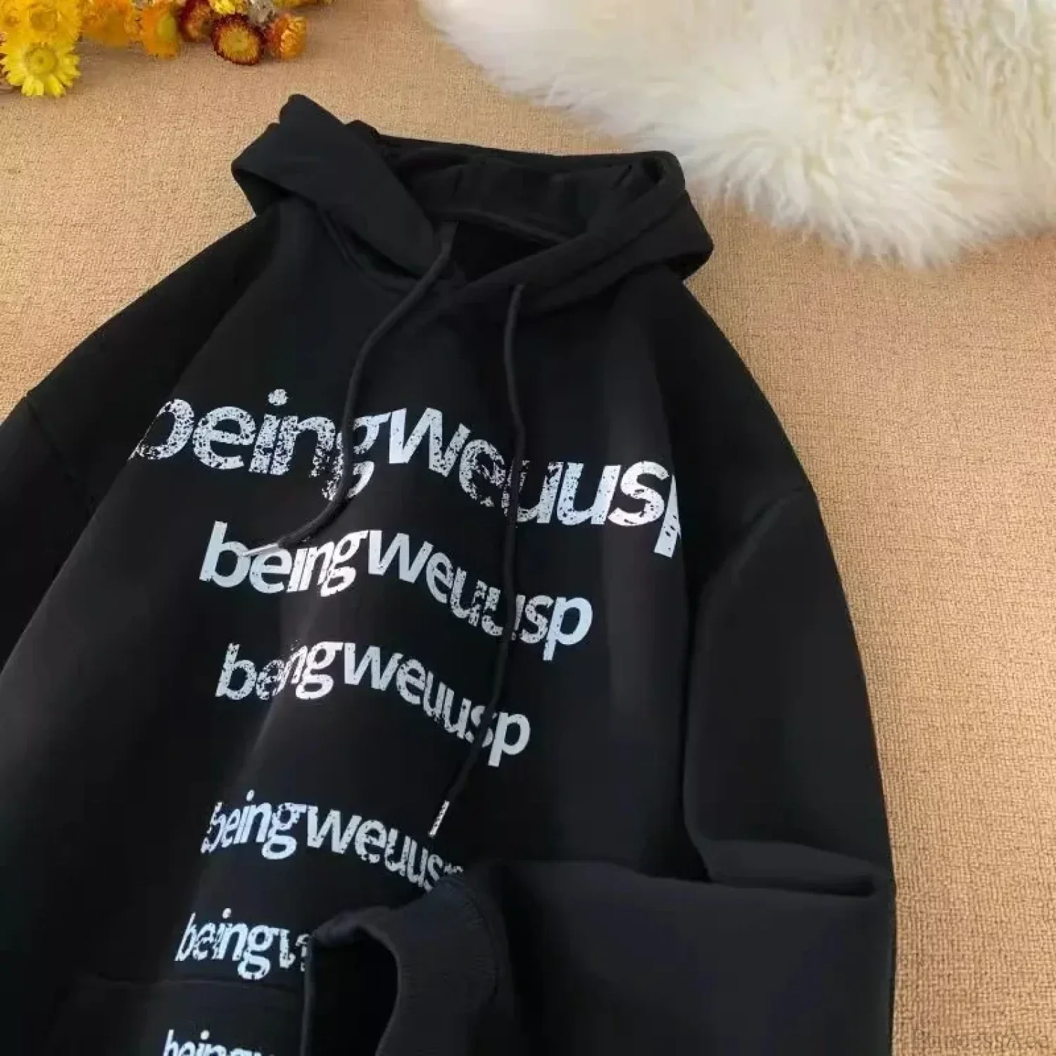 Retro Harajuku Letter Design Oversized Hoodie - Image 6
