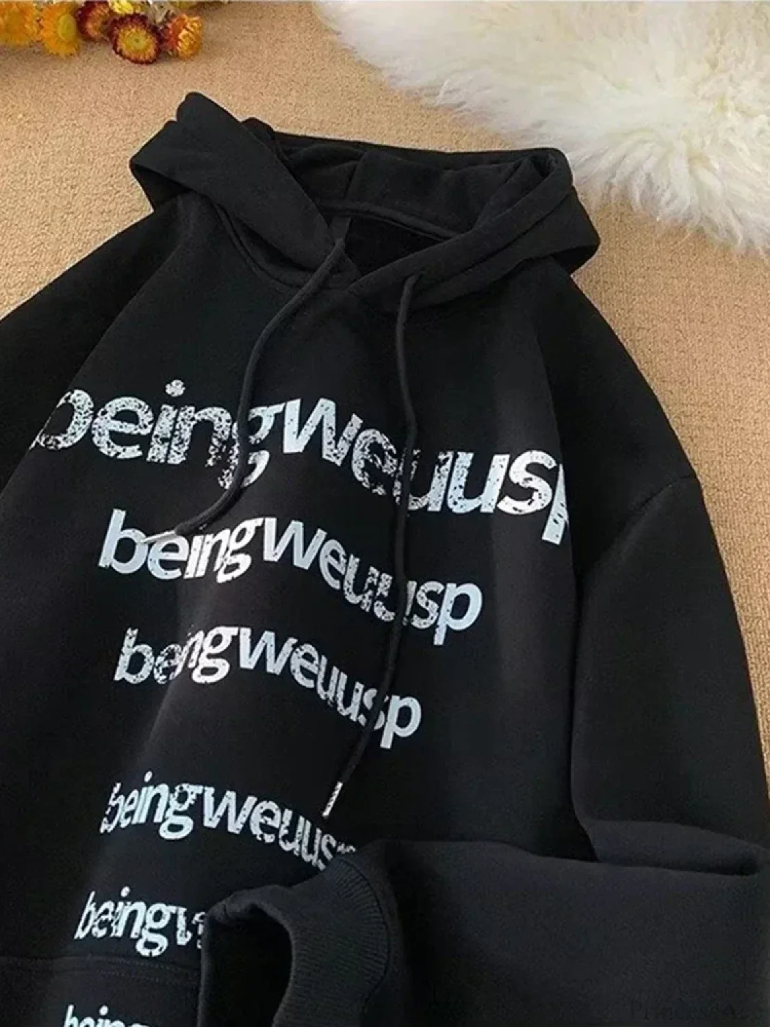 Retro Harajuku Letter Design Oversized Hoodie - Image 7