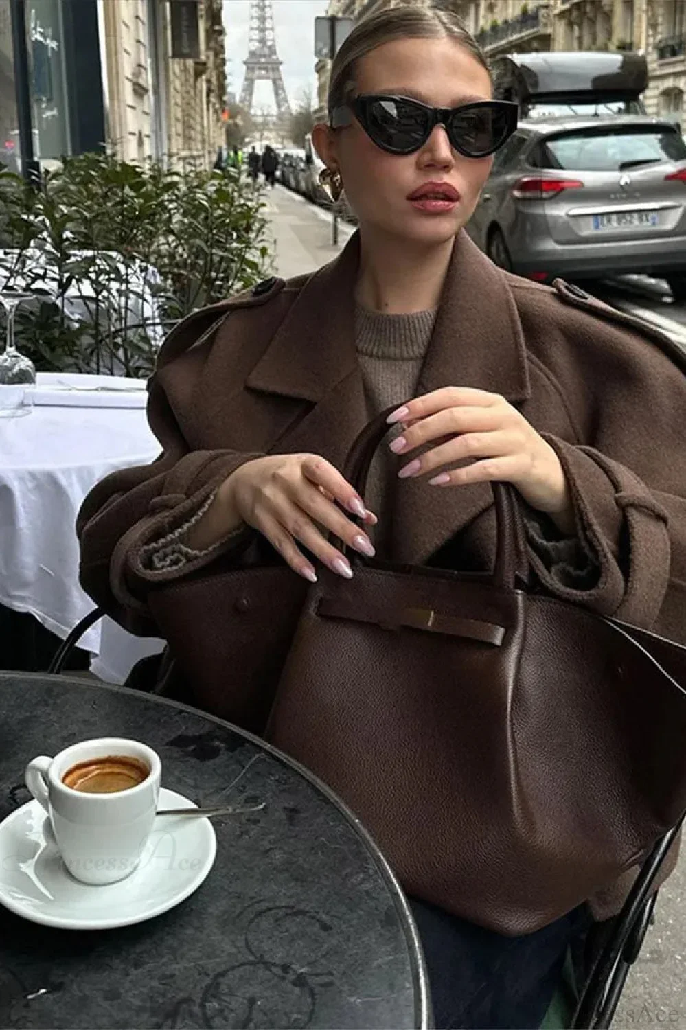 Retro Lapel Woolen Coat - Image 6