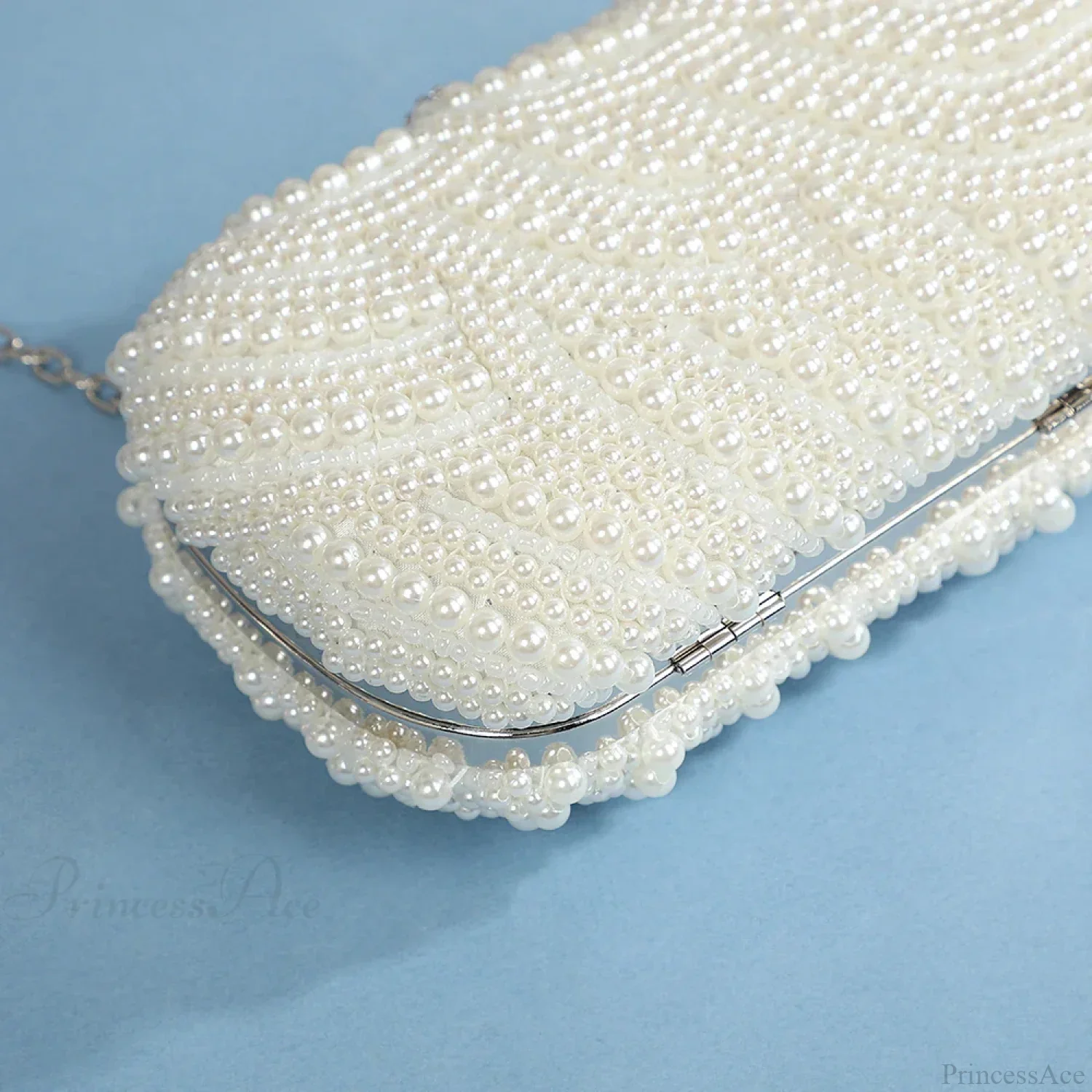 Retro Luxurious Pearl Wave Style Evening Clutch Bag - Image 4