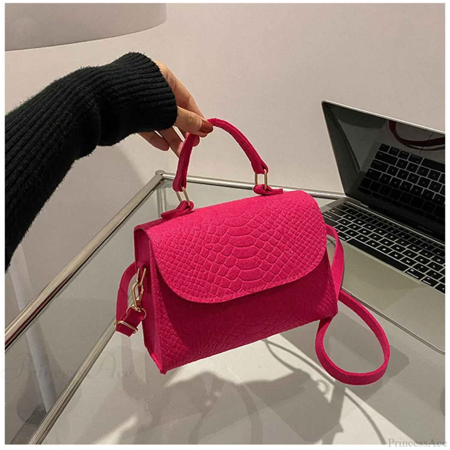 Retro Luxury Square Designer Crossbody - Image 11