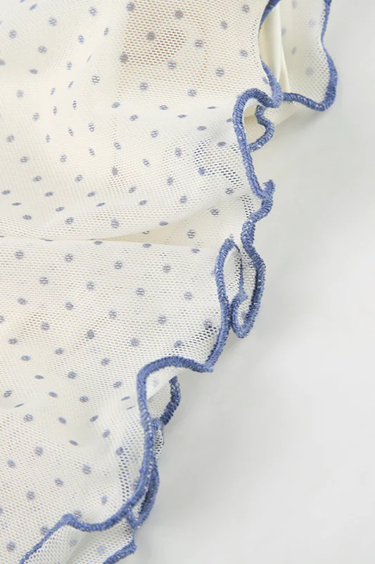 Retro Polka Dot Tie Mini Skirt - Image 6