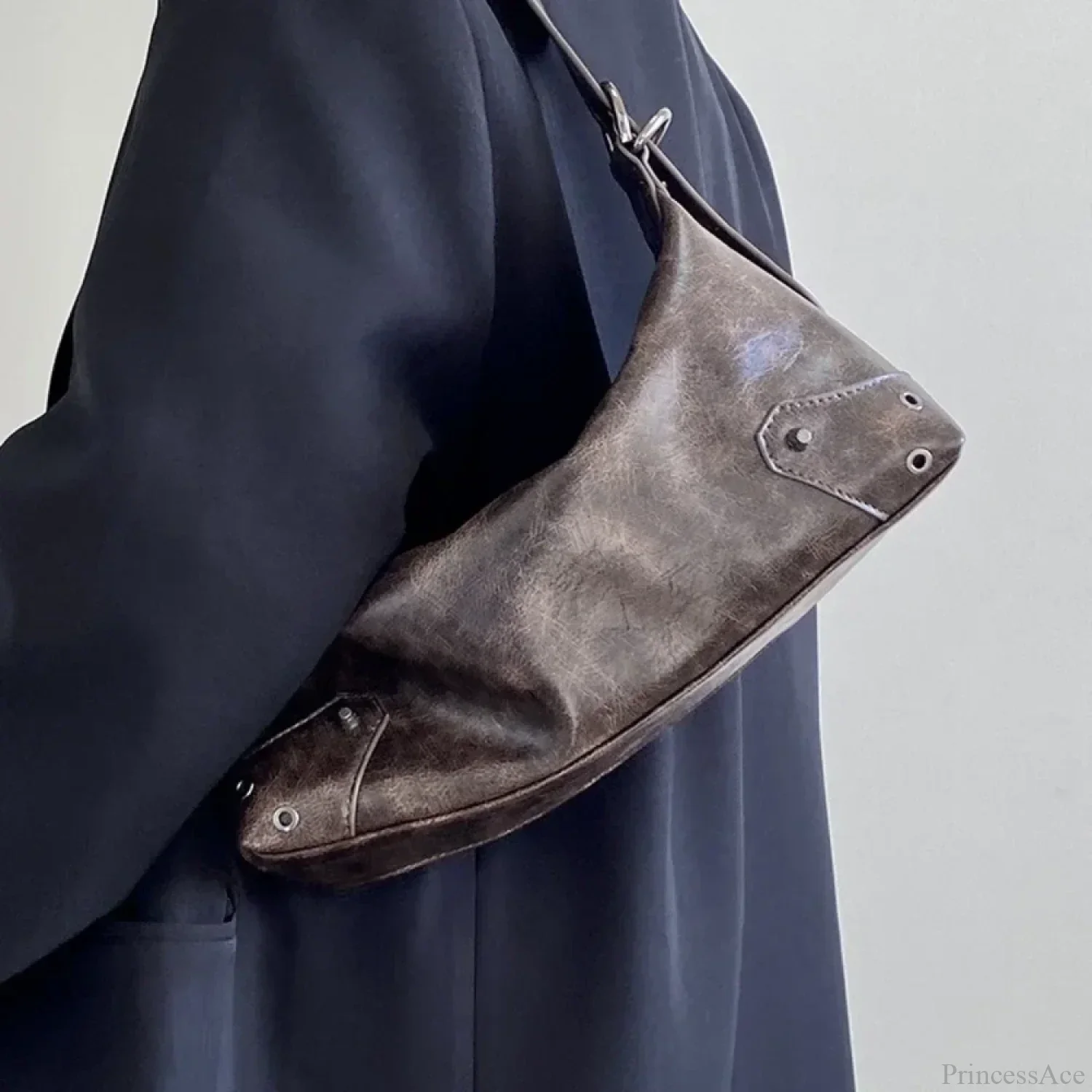 Retro PU Leather Y2K Shoulder Bag - Image 2