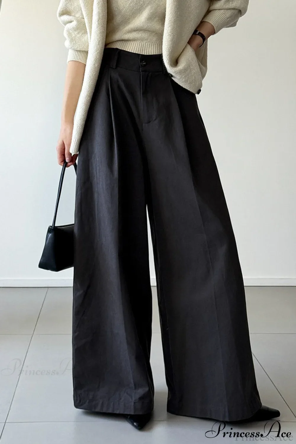 Retro Relaxed High-Waisted Wide-Leg Pants - Image 6