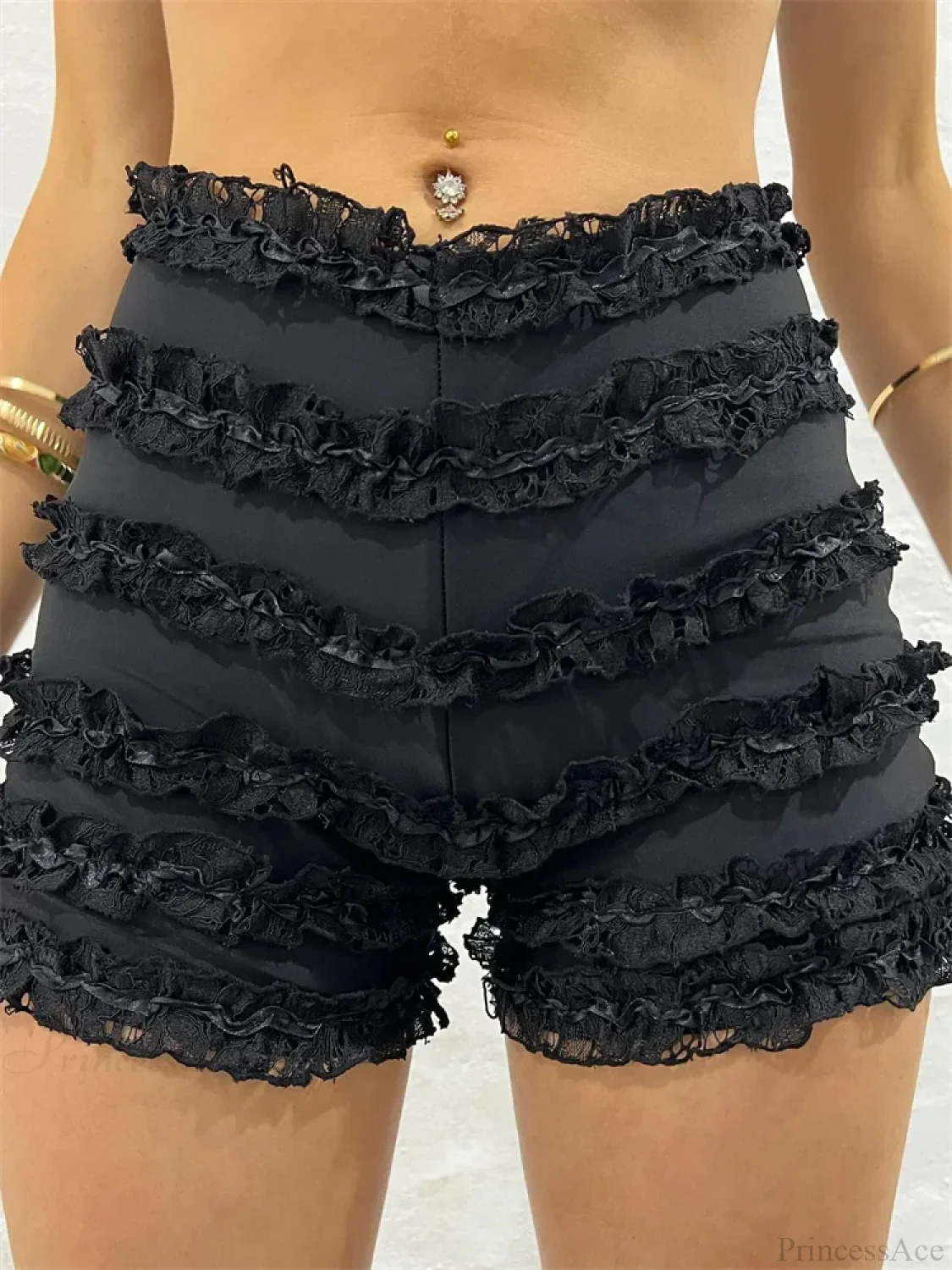 Retro Ruffled High Waist Short - Image 4
