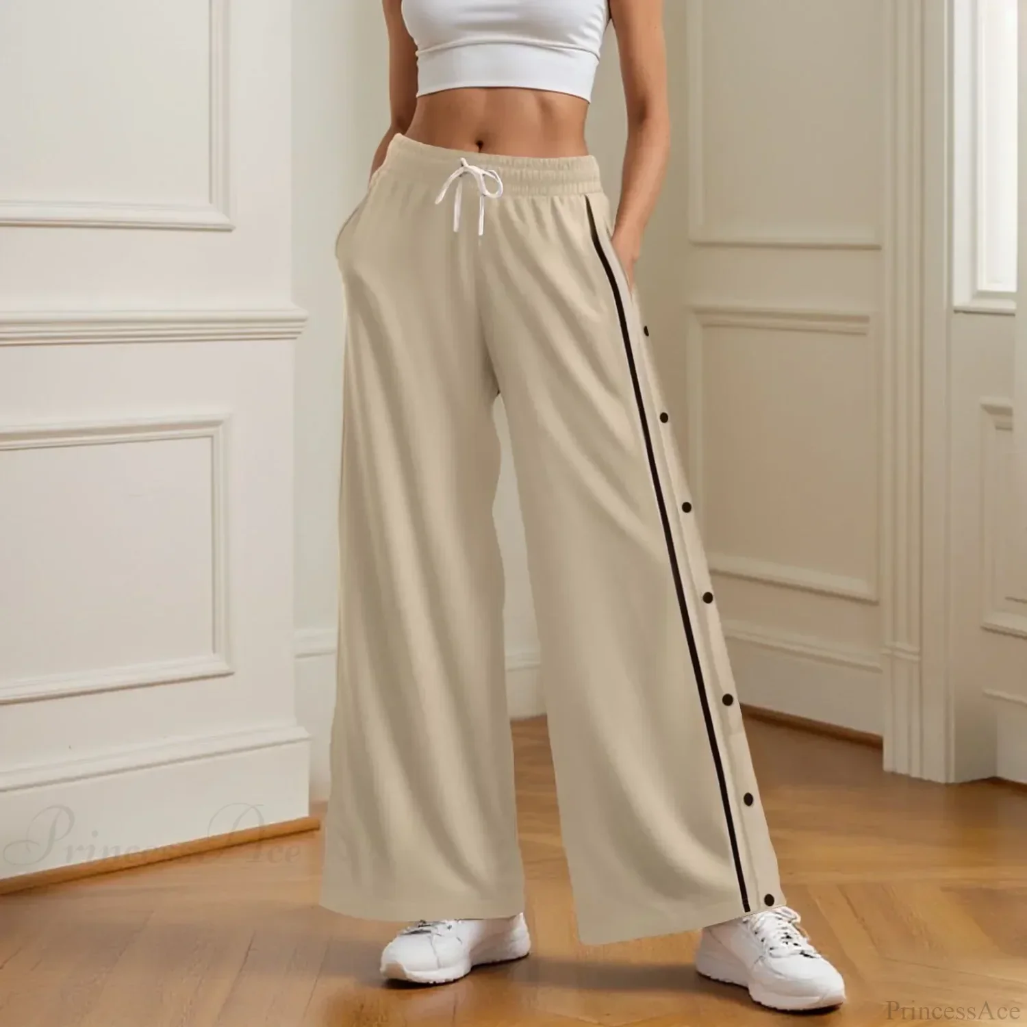 Retro Wide Leg High Street Cargo Pants - Image 3