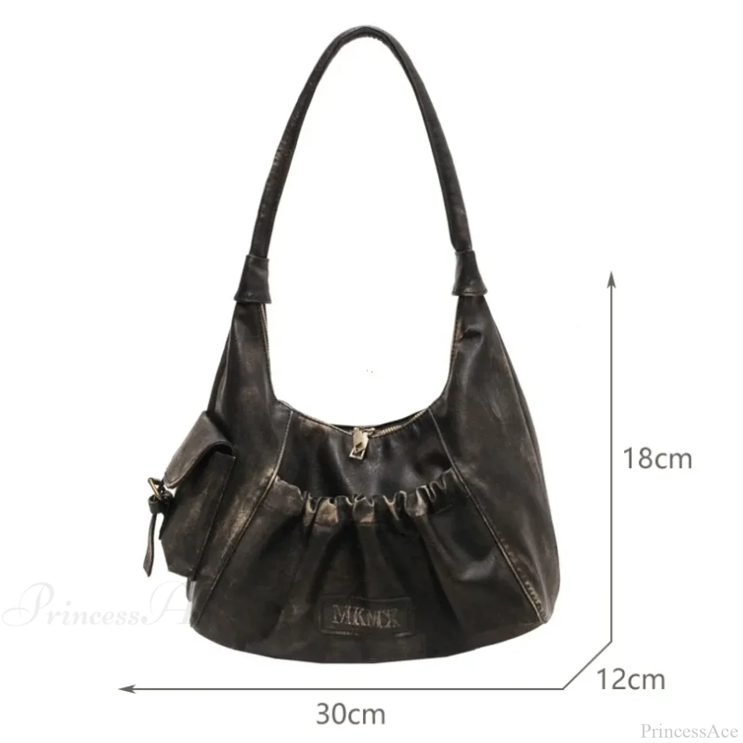 Retro Winter Leather Underarm Shoulder Bag - Image 6