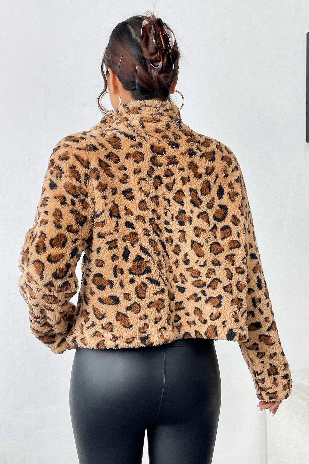 Reversible Fleece Casual Cardigan Coat - Image 4