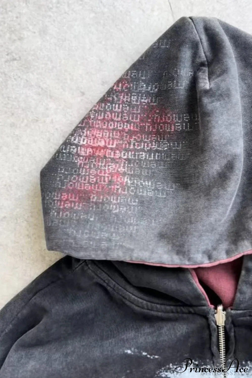 Reversible Retro Printed Patchwork Zip Hoodie - Image 4