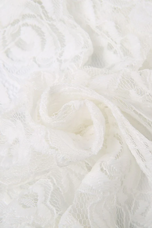 Rose Lace Asymmetrical Mini Skirt - Image 5