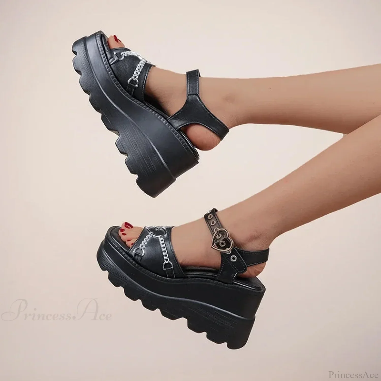 Rose Wedge Medieval Platform Sandal