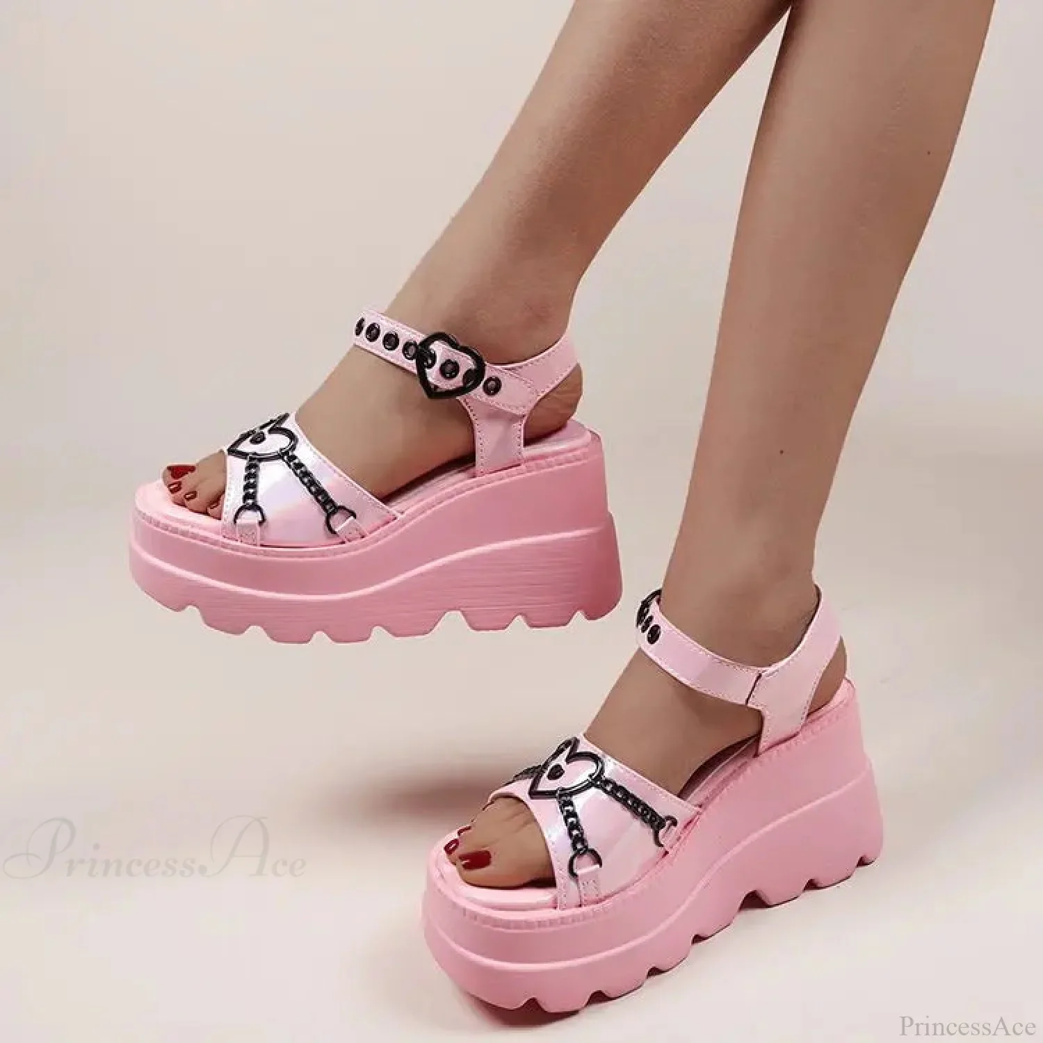 Rose Wedge Medieval Platform Sandal - Image 4