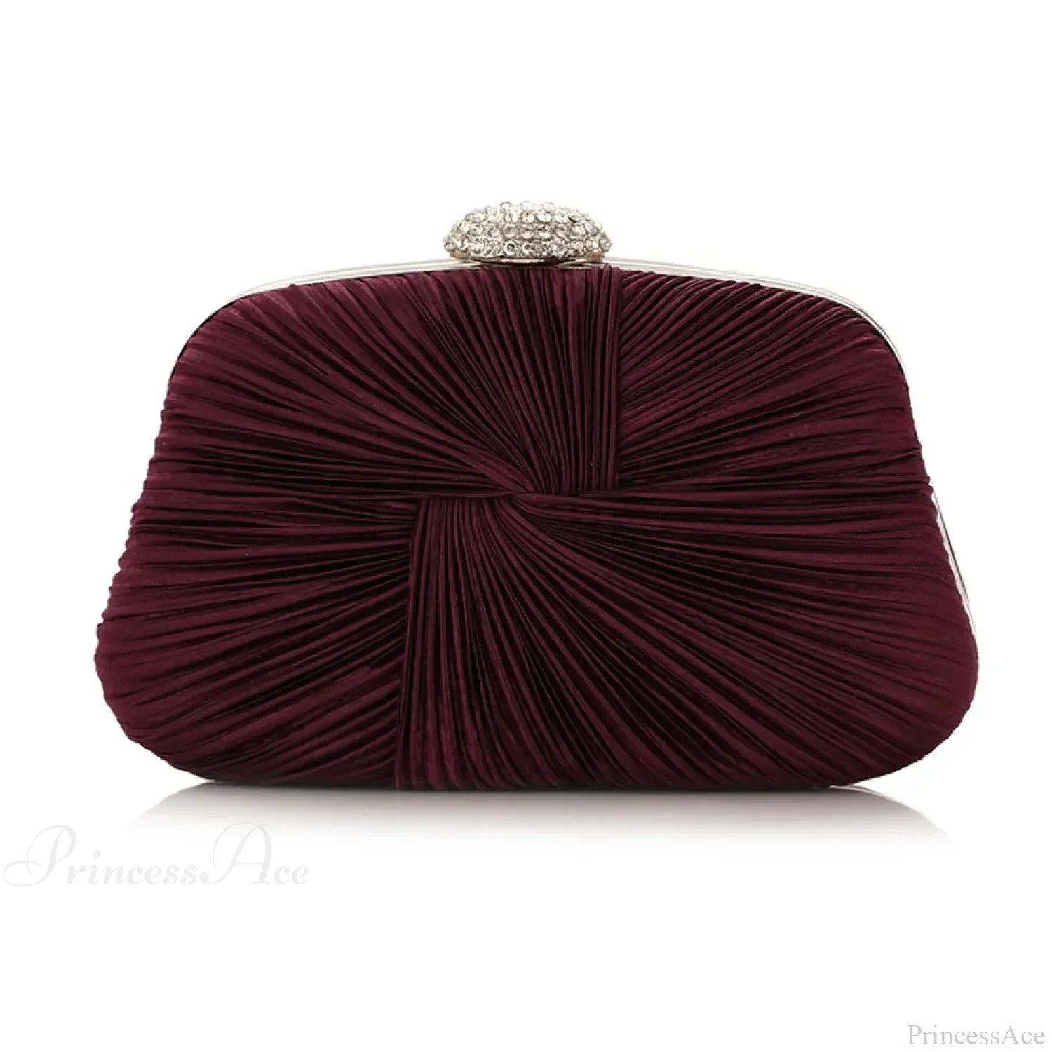Royal Blue Pleat Pillow Shaped Clutch Bag Wedding Bridal Party Purse - Image 4