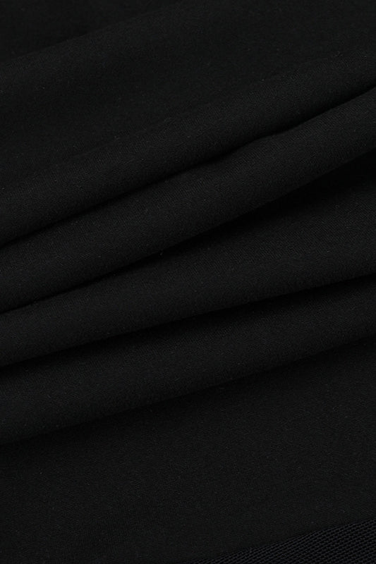 Ruched Mesh Panel Strapless Sheer Maxi Dress - Image 5