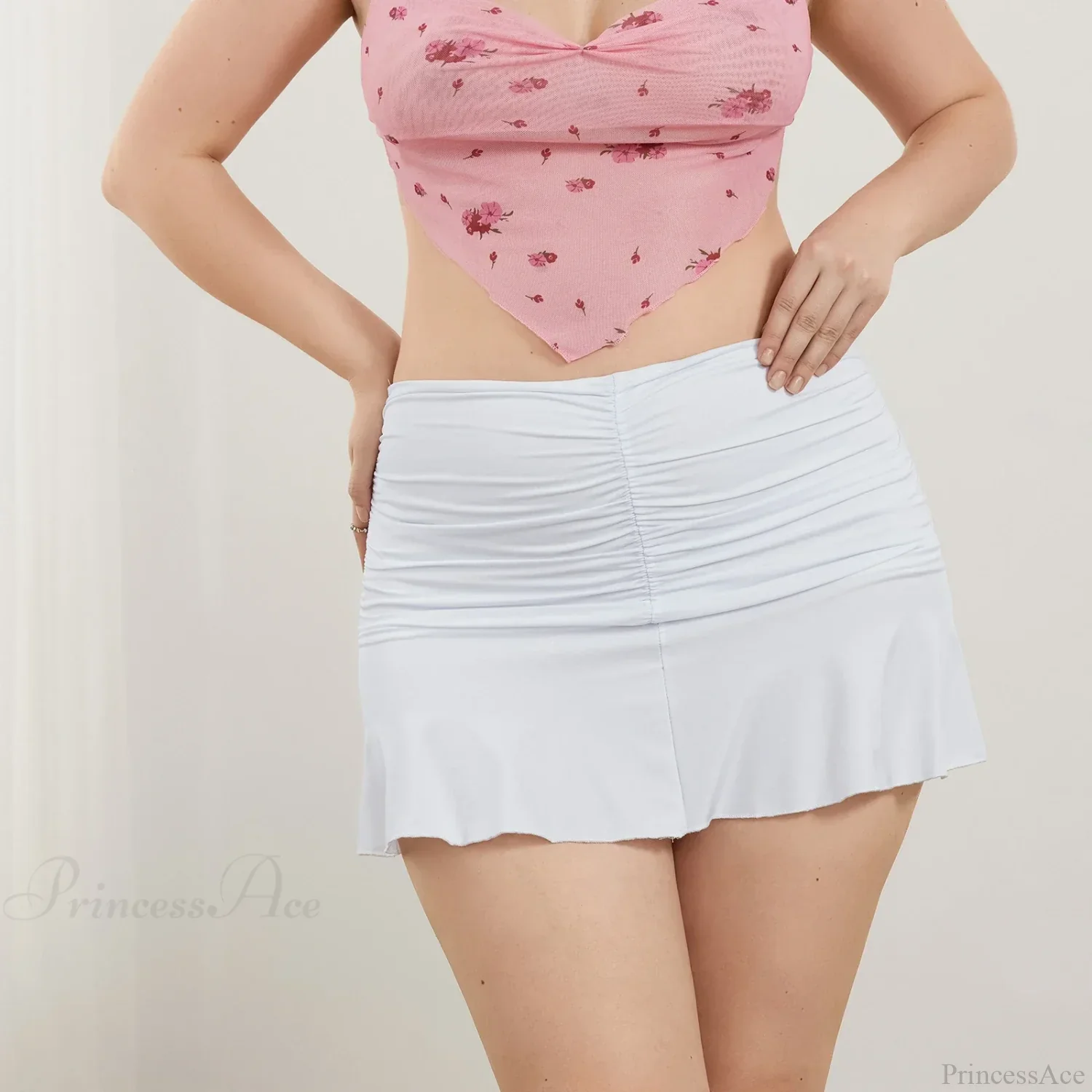 Ruched Sweet Wave Pleated Skirt