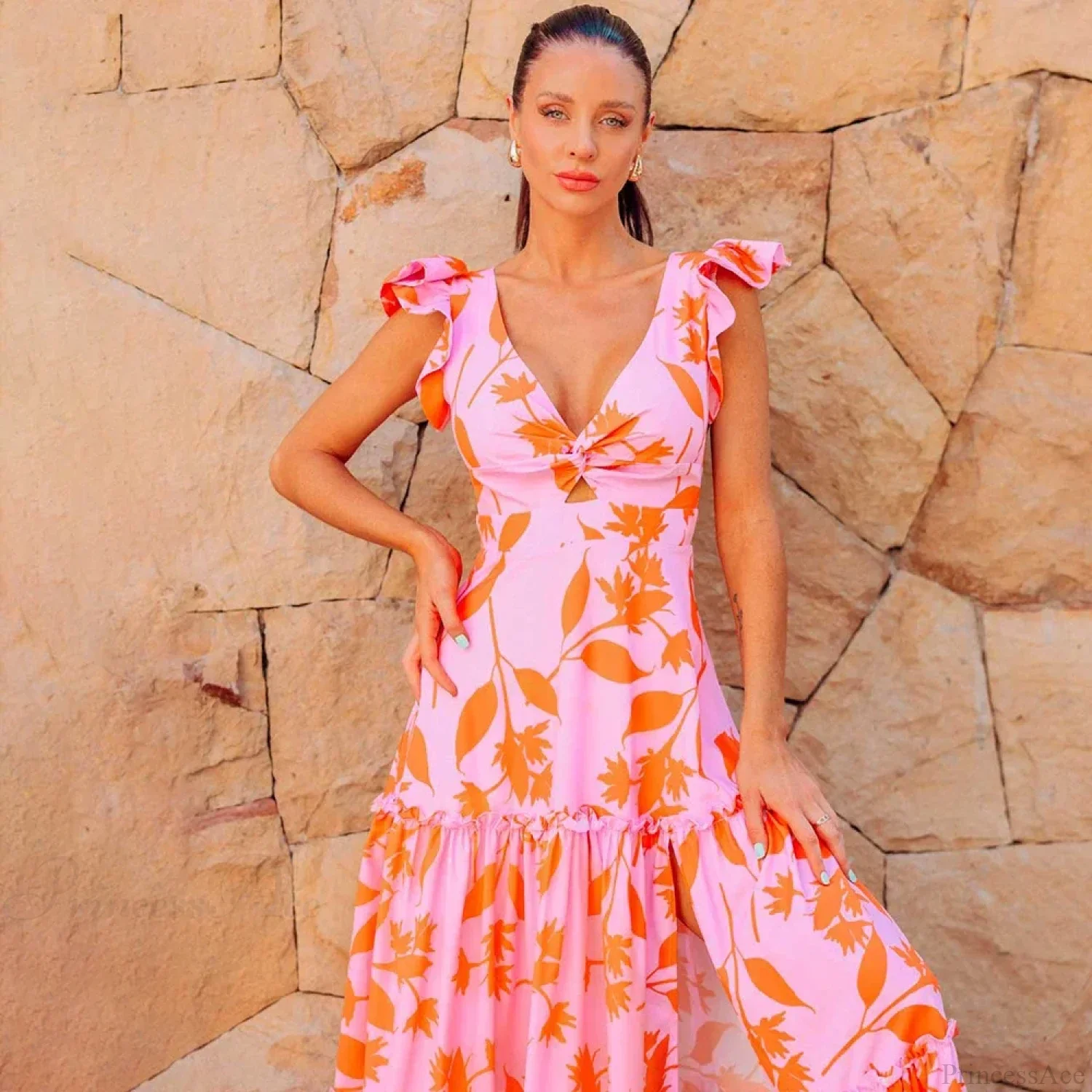 Ruffle One Piece Skirt Two Piece Set - Image 3