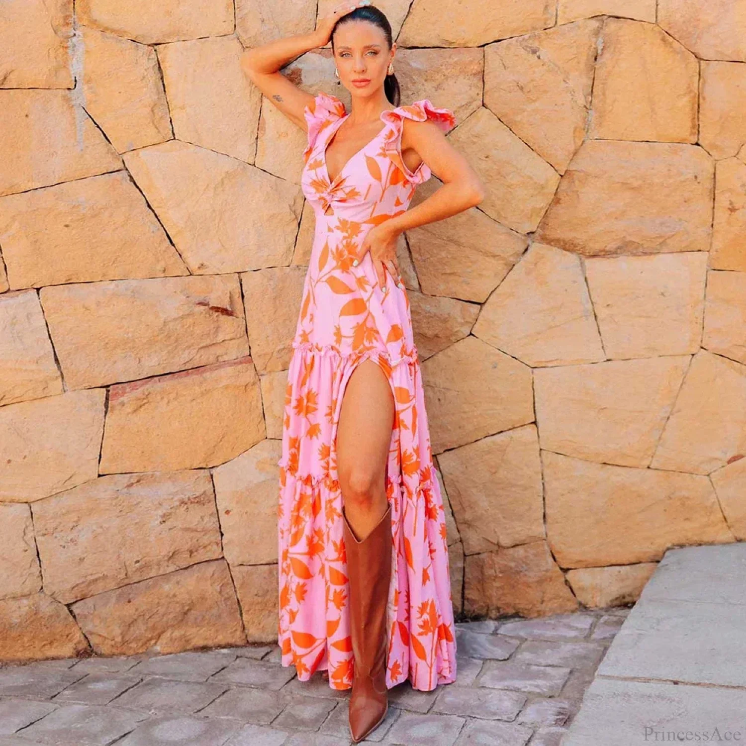 Ruffle One Piece Skirt Two Piece Set - Image 4