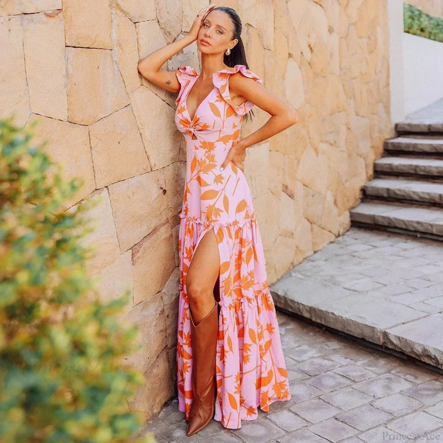 Ruffle One Piece Skirt Two Piece Set - Image 5