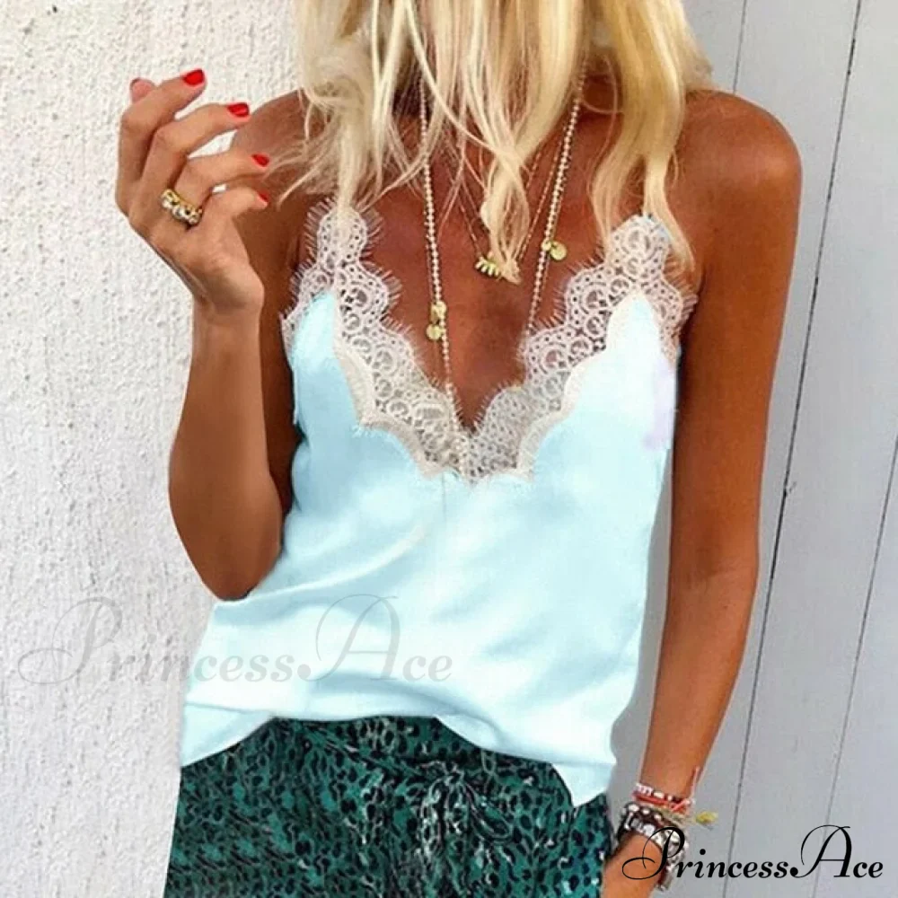 Ruffle Spaghetti Strap V Backless Top - Image 17