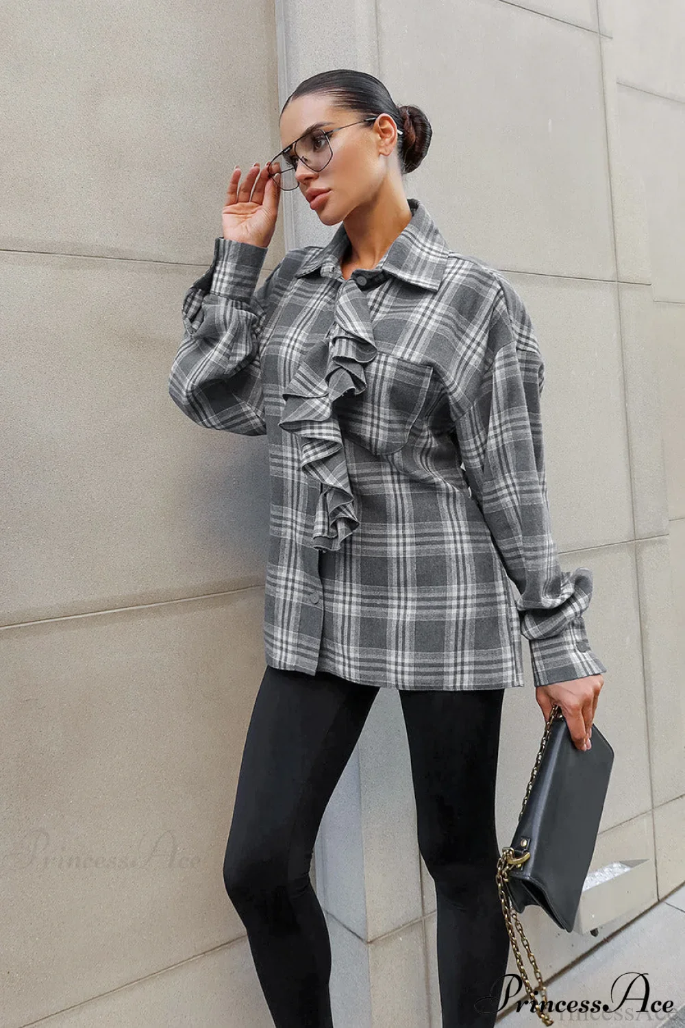 Ruffled Collared Loose Blouse - Image 2