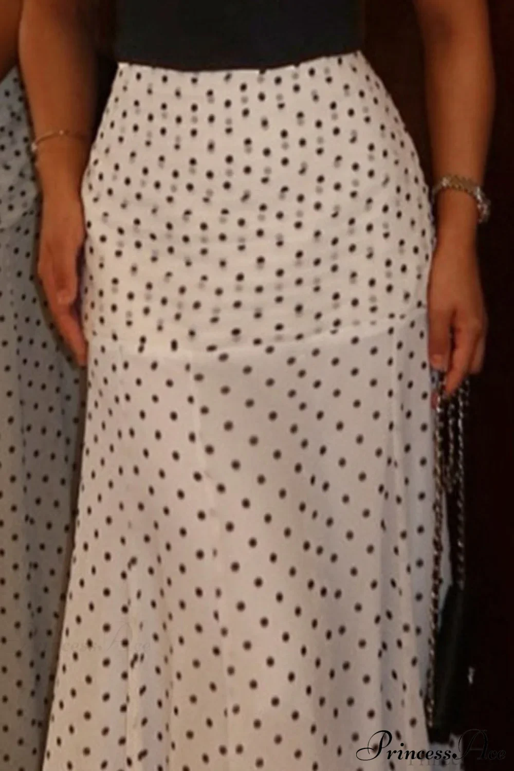 Ruffled Polka Dot Mermaid Skirt - Image 3