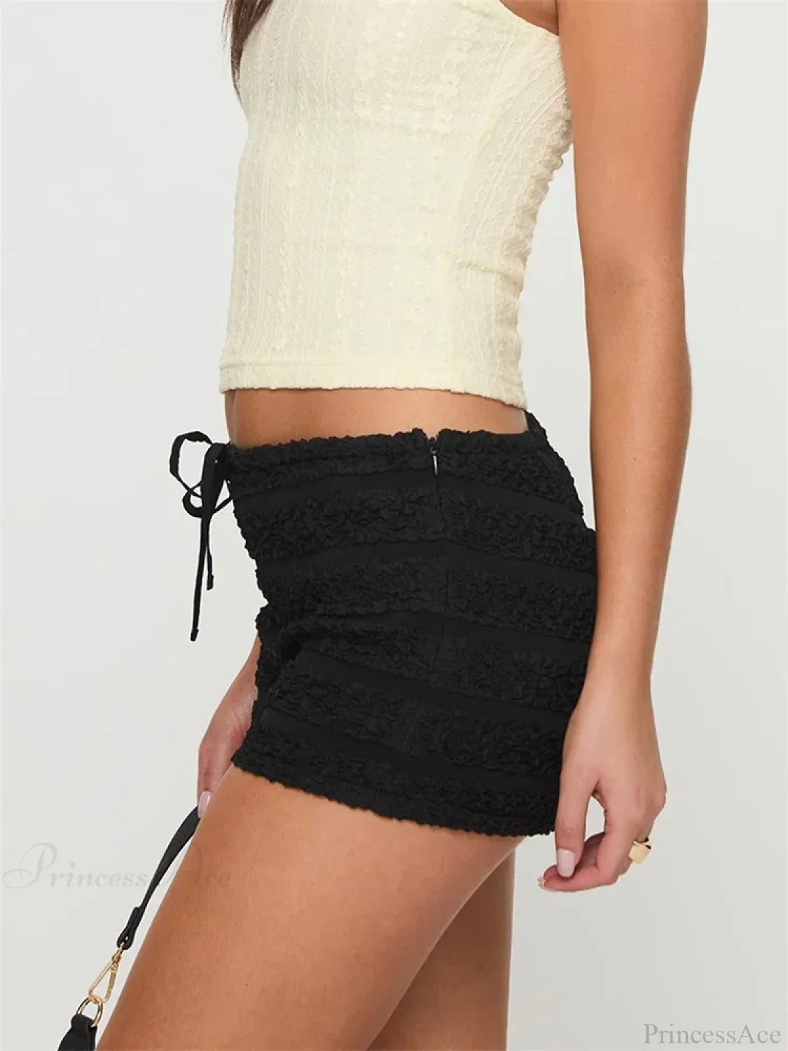 Ruffled Tie-Up Elastic Waist Short - Image 2