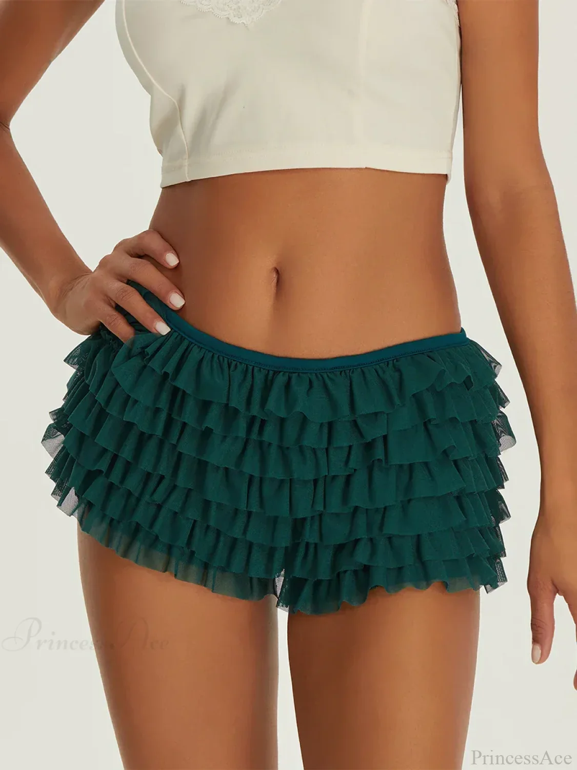 Ruffled Tiered Back Bow Short - Image 5