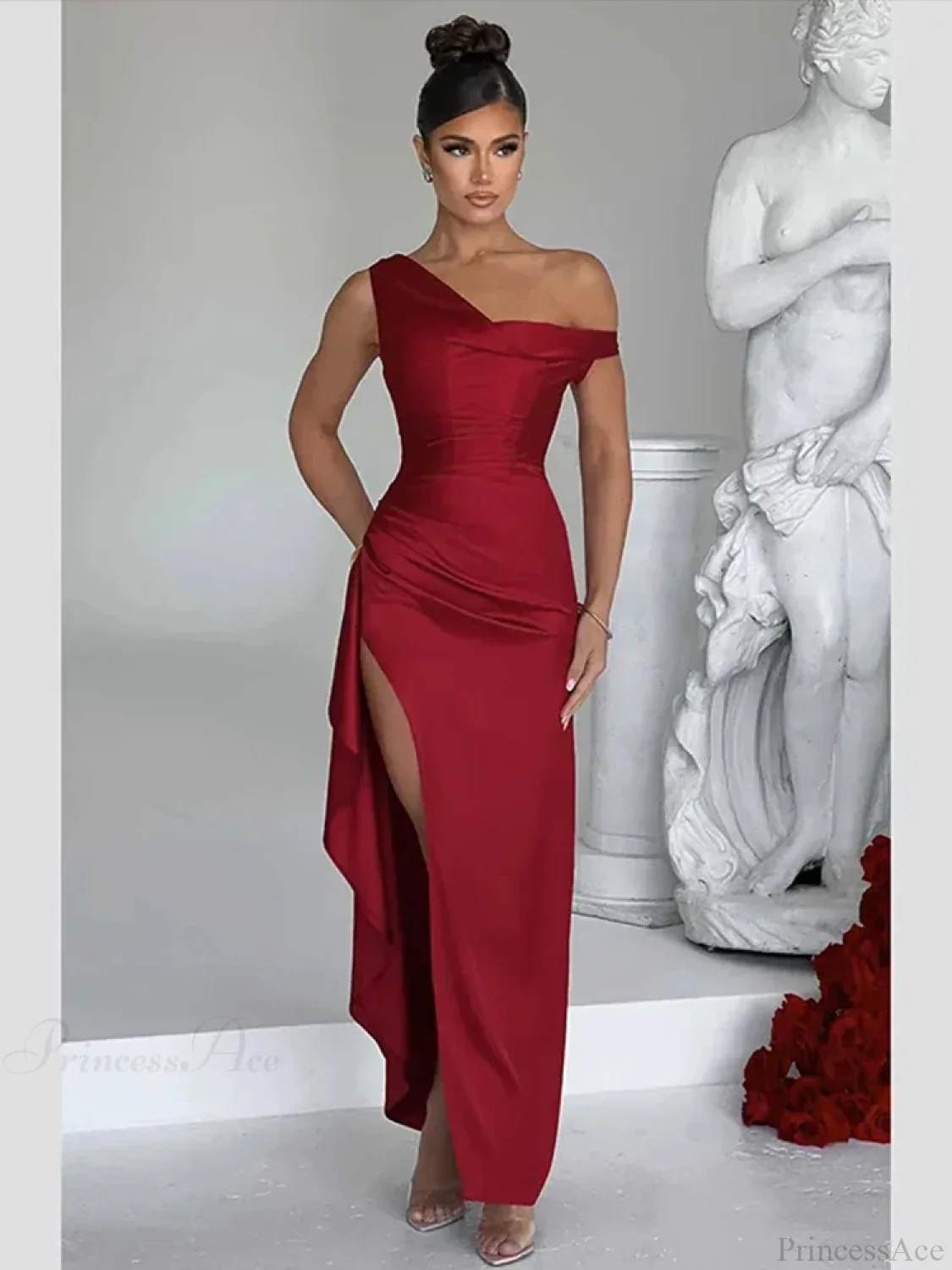 Ruffles Asymmetrical Maxi Vacation Dress - Image 7