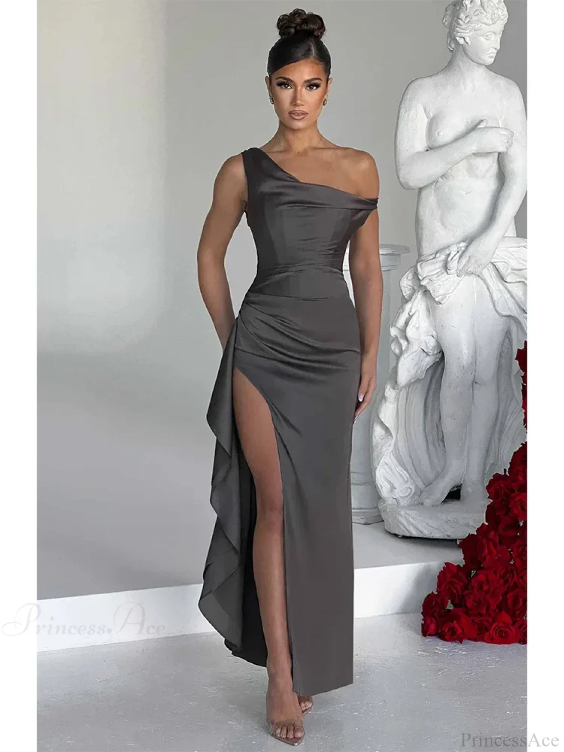 Ruffles Asymmetrical Maxi Vacation Dress - Image 8