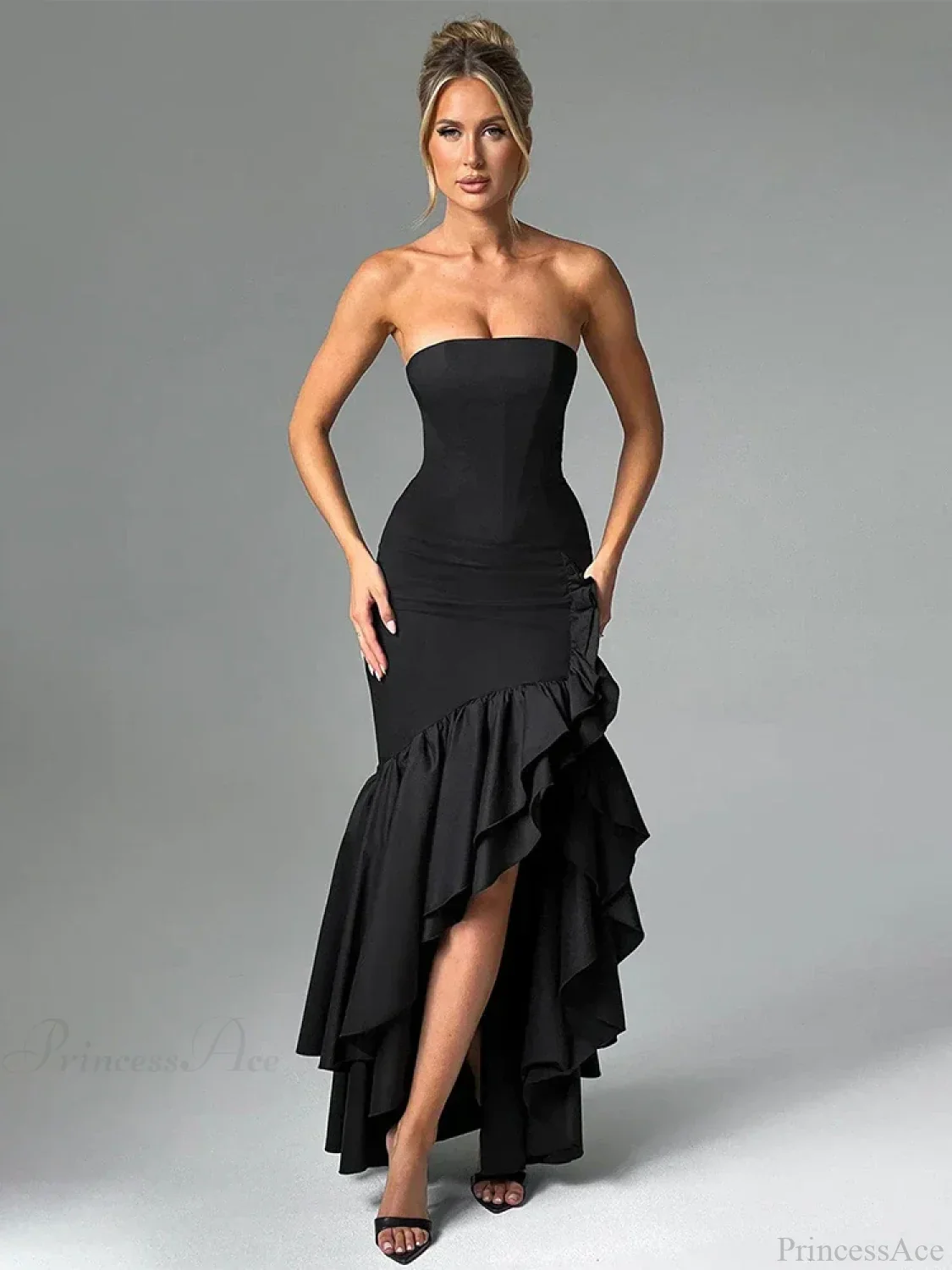 Ruffles High Split Maxi Vacation Dress - Image 6