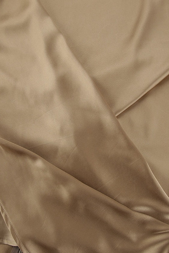 Satin Crew Neck Pullover Blouse - Image 3