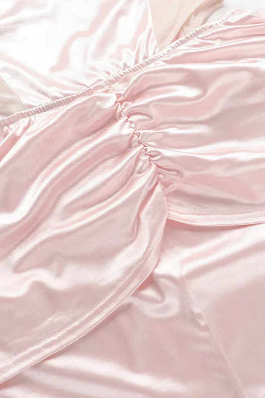 Satin Cut-Out Bustier Bodycon Party Dress - Image 8