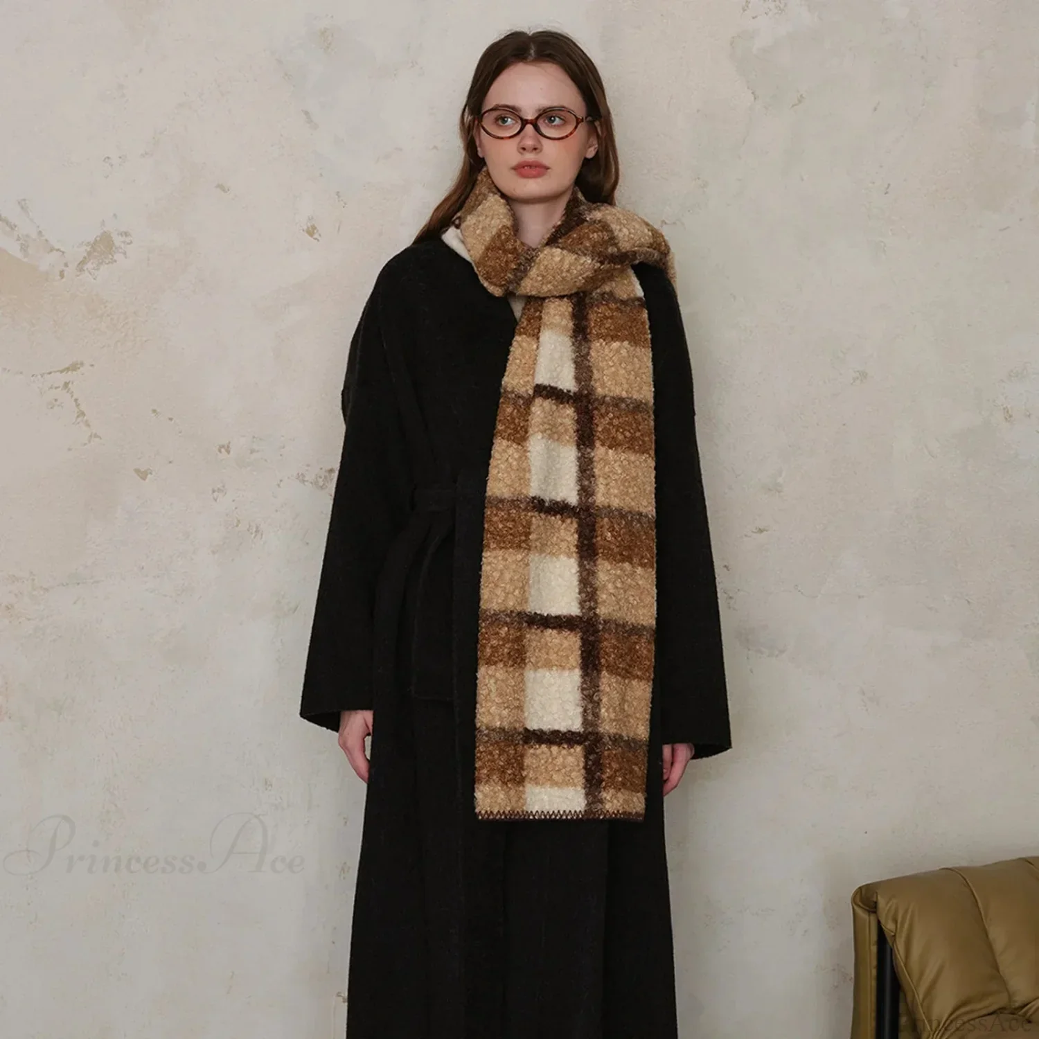 Scottish Woolen Plaid Scarf for Women - Autumn/Winter Shawl - Image 9