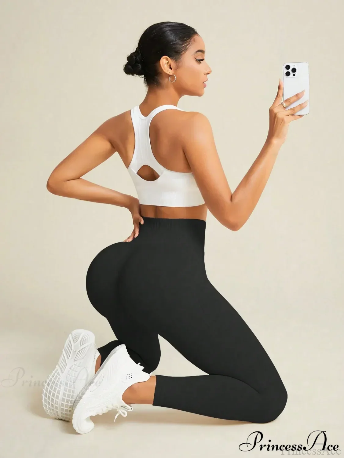 Seamless Yoga Sports Stretchy High Waist Fitness Sports Activewear Leggings - Image 3