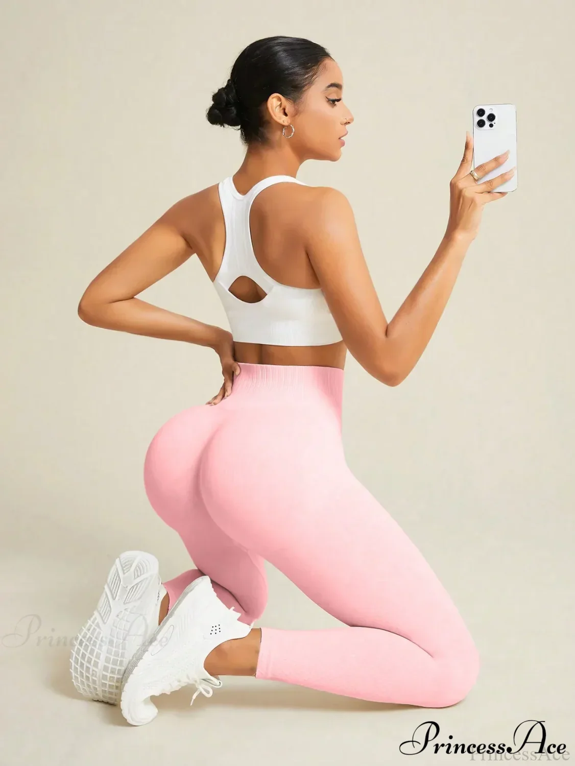 Seamless Yoga Sports Stretchy High Waist Fitness Sports Activewear Leggings - Image 4