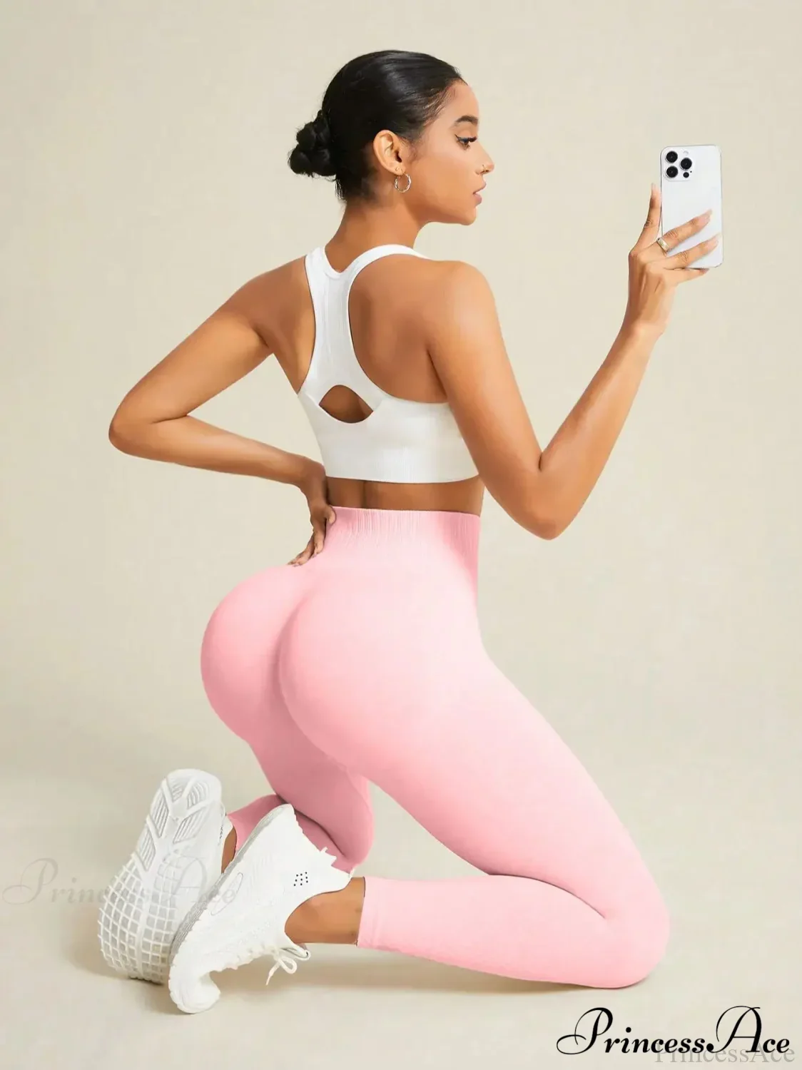 Seamless Yoga Sports Stretchy High Waist Fitness Sports Activewear Leggings - Image 7