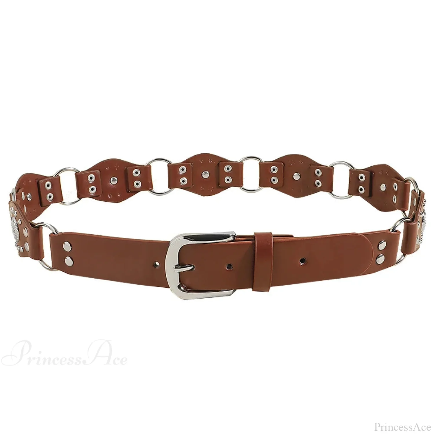 Seasoning Female Gothic Rivet Slim-Fit Belt - Image 3